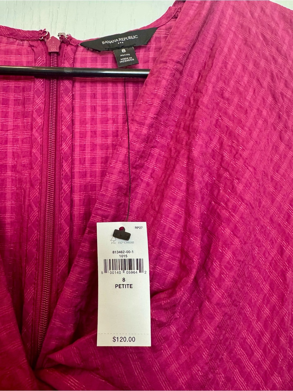 Banana Republic Petite Fuchsia Textured Dress